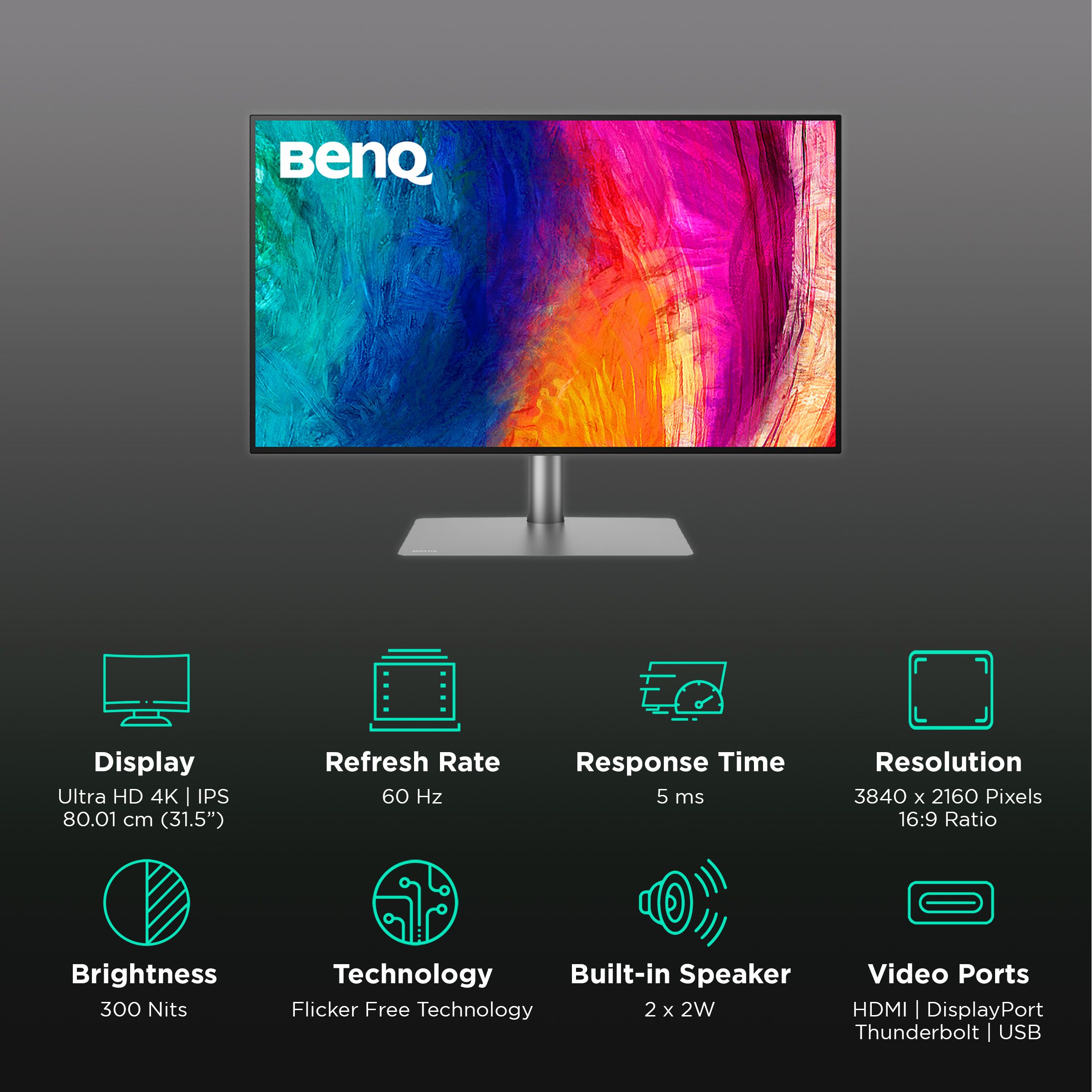 BenQ120hzモニター Buy BenQ DesignVue 81.28 cm (32 inch) 4K Ultra HD IPS Panel LCD